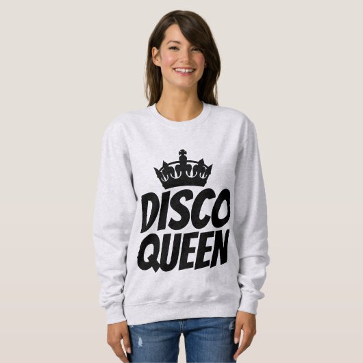 DISCO QUEENヴィンテージ女子Tシャツ&フード付 スウェットシャツ (正面フル)