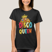 Disco Queen 1970s Retro Party 70s Matching Hallowe Tシャツ (正面)