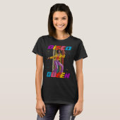 Disco Queen 70のDiscoをテーマにしたヴィンテージ70年代 Tシャツ (正面フル)