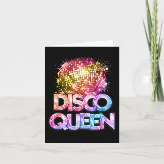 Disco Queen - 70's Discoをテーマにしたヴィンテージ70年代 カード (正面)