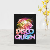 Disco Queen - 70's Discoをテーマにしたヴィンテージ70年代 カード (黄色い花)