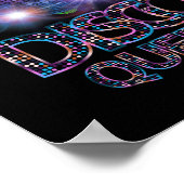 Disco Queen - 70's Discoをテーマにしたヴィンテージ70年代 ポスター (角)