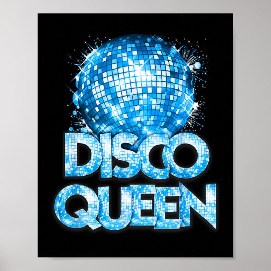 Disco Queen - 70's Discoをテーマにしたヴィンテージ70年代 ポスター (正面)