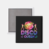 Disco Queen - 70's Discoをテーマにしたヴィンテージ70年代 マグネット (正面/裏面)