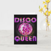Disco Queen Art For Women Girlsファンク音楽Disco D カード (黄色い花)