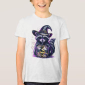 Disco Raccoon Halloween Tシャツ – 鮮やか Witch Ha (正面)
