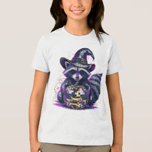 Disco Raccoon Halloween Tシャツ – 鮮やか Witch Ha