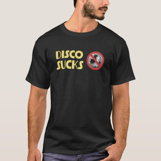 Disco Sucks  Classic Retro 70's  Tシャツ (正面)