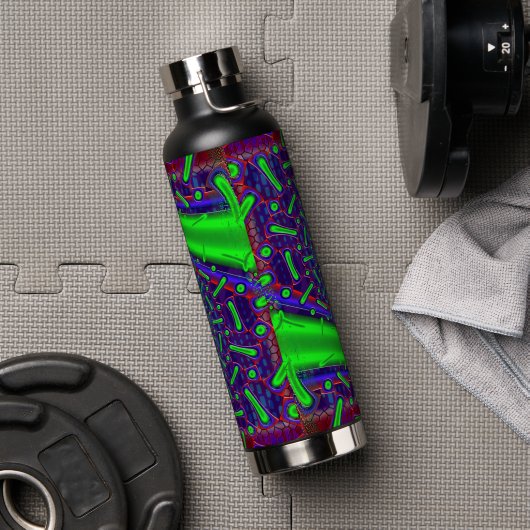 Disco Techダイクロイックガラスフラクタル ウォーターボトル (ジム)