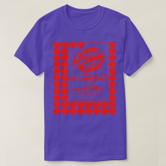 Disco Valentines 70s 80sゲイNightc Tシャツ (デザイン正面)