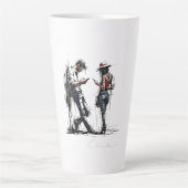 Disconnected Parallel Screens Silent Conversation  カフェラテマグ (正面)