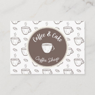 Discount and Logo Card for Small Coffee Shop エンクロージャーカード
