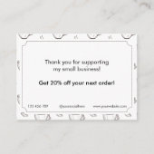 Discount and Logo Card for Small Coffee Shop エンクロージャーカード (正面)