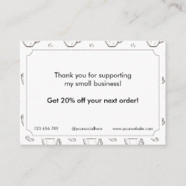 Discount and Logo Card for Small Coffee Shop エンクロージャーカード