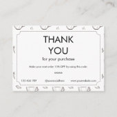 Discount and Thank you Card for Small Coffee Shop エンクロージャーカード (正面)