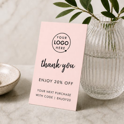 Discount Card | ビジネス 御礼 ロイヤルティ ピンク 割引カード