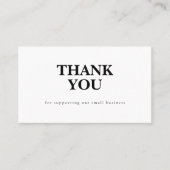 Discount Code Thank You Card Small Business 名刺 (正面)