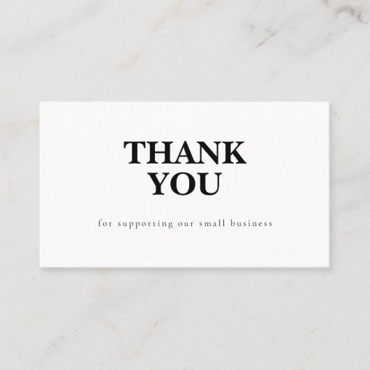 Discount Code Thank You Card Small Business 名刺 (正面)