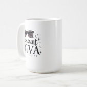 Discount Diva - Chic & Savvy Shopping Queen コーヒーマグカップ (正面左)