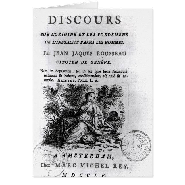 「Discoursのl'Origineとles Fondements (正面)