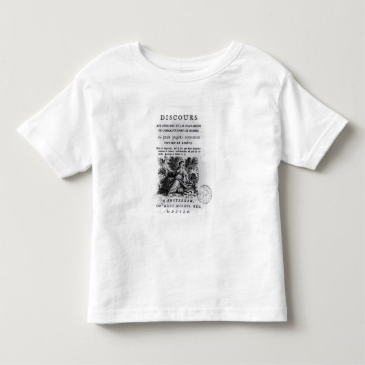 「Discoursのl'Origineとles Fondements トドラーTシャツ (正面)