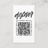 Discover | カスタマイズ可能なQRコード&ロゴテンプレート 名刺 (正面)