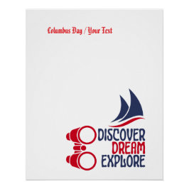 Discover dream explore editable ポスター