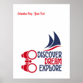 Discover dream explore editable ポスター (正面)