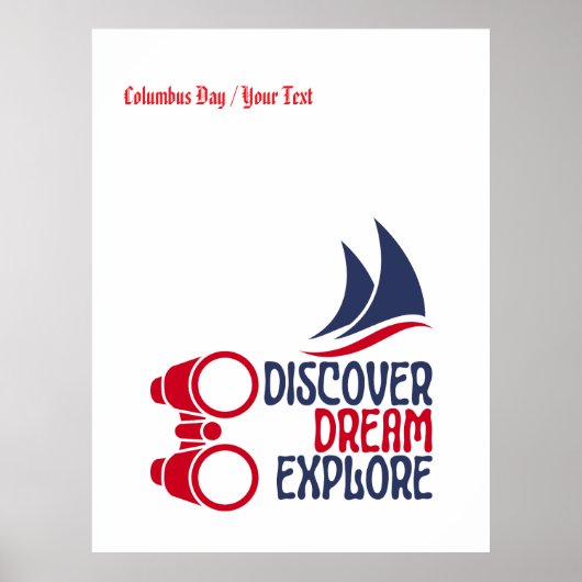 Discover dream explore editable ポスター (正面)