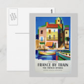 Discover France by Train Vintage Poster ポストカード (正面/裏面)