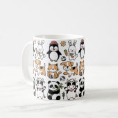 **Discover Our Coffee Mug with Smiling Animals!** コーヒーマグカップ (正面左)