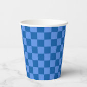 Discover the Allure of Blue Checkerboard Pattern 紙コップ (裏面)