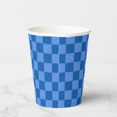 Discover the Allure of Blue Checkerboard Pattern 紙コップ (右)