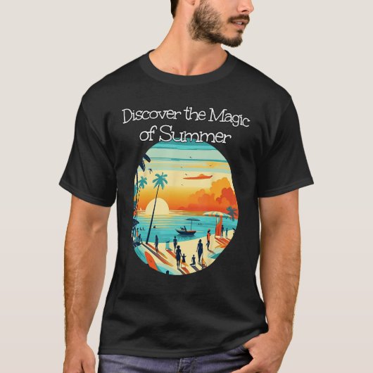 Discover the Magic of Sea and Sunset with Friends  Tシャツ (正面)