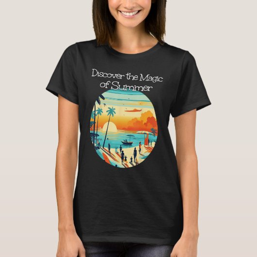 Discover the Magic of Sea and Sunset with Friends  Tシャツ (正面)