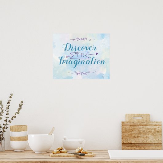 Discover You Imagination Poster (Blue) ポスター (キッチン)