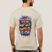 Discover Your Wild Side: Bright Yellow Sports Car Tシャツ (裏面)