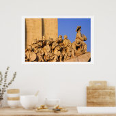 Discoveries Monument detail, Lisbon Portugal ポスター (キッチン)