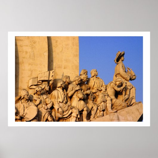 Discoveries Monument detail, Lisbon Portugal ポスター (正面)