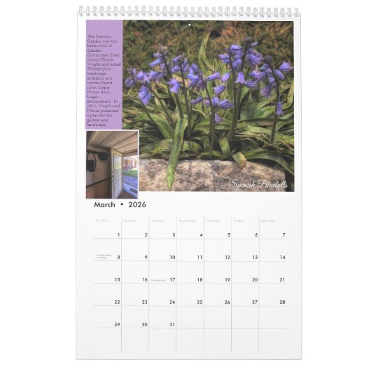 Discovering Stenton House Museum & Garden Calendar カレンダー (3月 2026)