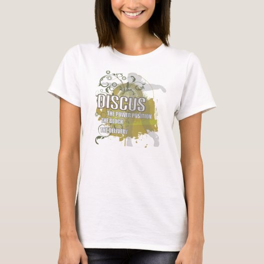 Discus.パワーポジション。ブロック。納品 Tシャツ (正面)