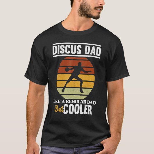 Discus Dad Thrower Track And Field Father Throwing Tシャツ (正面)