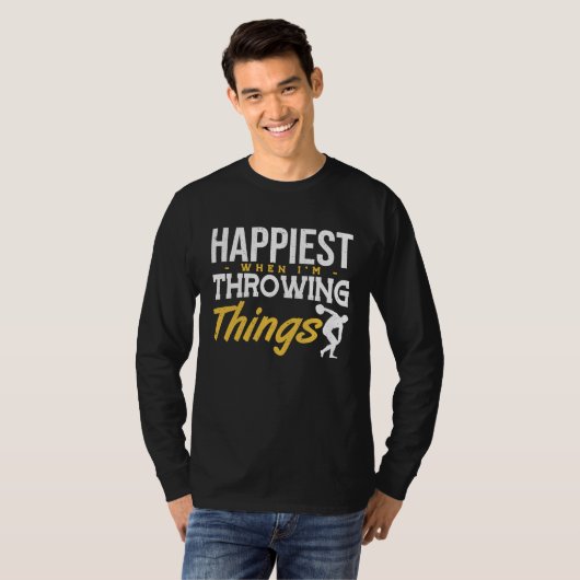 Discus Happiest Throwing Things Discus Throwing 1 Tシャツ (正面フル)
