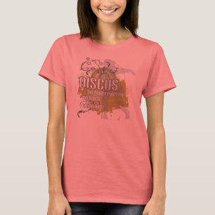 Discus.The力の位置。 ブロック。 配達 Tシャツ