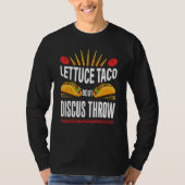 Discus Throw Shirt Taco Pun Track and Field Discus Tシャツ (正面)