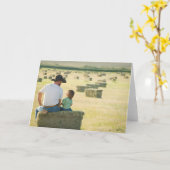 Discussion In A Hay Field カード (黄色い花)