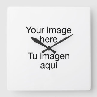 Diseña reloj de pared en blanco con tu foto スクエア壁時計