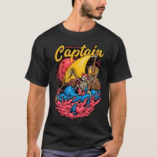 Diseño 3D Think Like a Captain Tシャツ (正面)