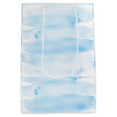 Diseño Acuarela Azul – Fresco, Moderno y Minimalis ミディアムペーパーバッグ (裏面)