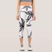 Diseño de flores abstractas カプリレギンス (正面)